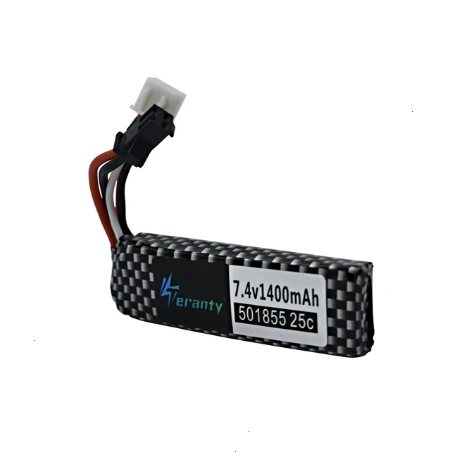 Imagem -03 - Teranty-bateria Lipo para Pistola de Água 2s 7.4v 1400mah 25c 501855 Bateria para Mini Airsoft bb Air Pistol Brinquedos Elétricos Peças rc Pcs por Conjunto