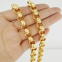 8MM Hotsale 316L Stainless Steel Silver Color/Gold Handmade Rolo Round Link Chain Mens Womens Necklace Or Bracelet 7-40