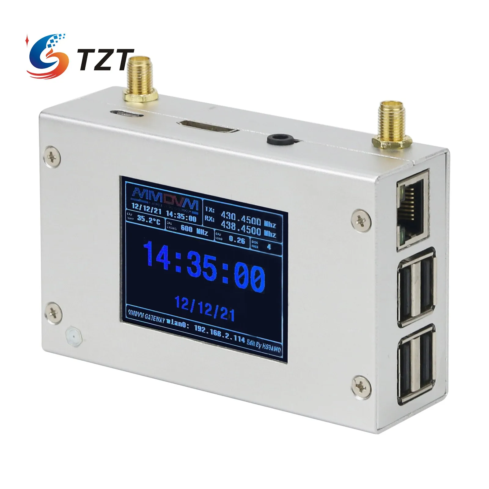 Tzt Duplex Mmdvm Hotspot W/Aluminium Legering Shell Kleur Scherm Ondersteunende Voor C4FM/Dmr/Dstar P25