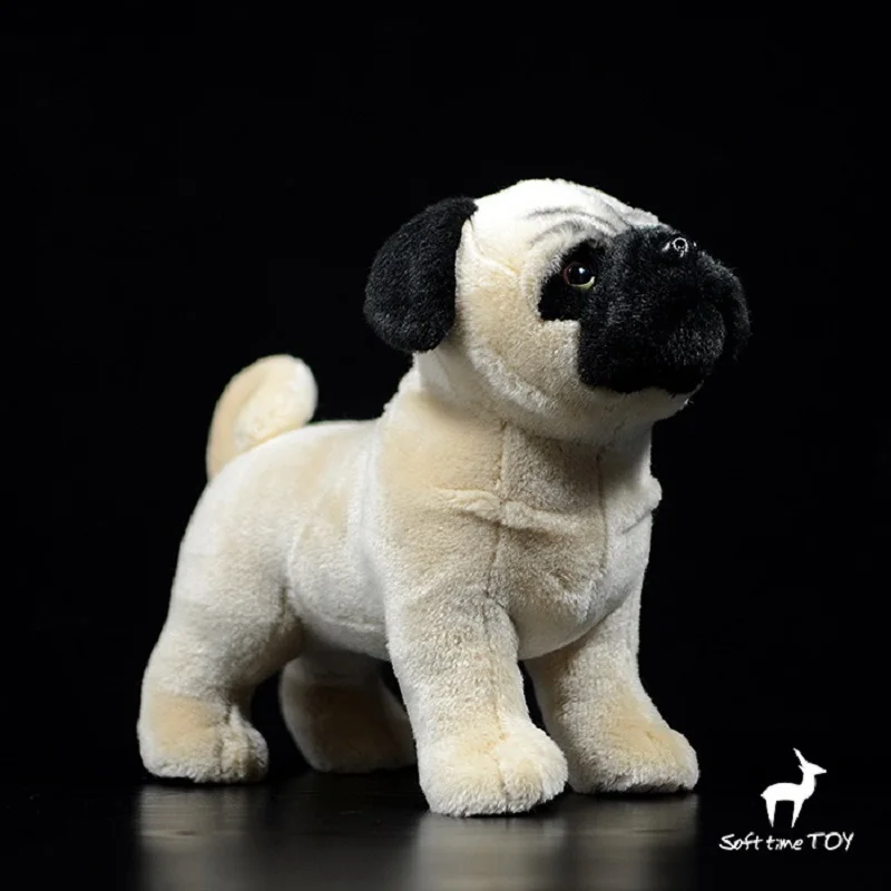 simulation animal 27x25cm pug Doll standing dog plush toy soft doll baby toy birthday gift h2459