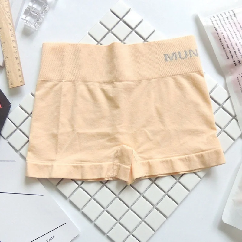 Pantalones cortos de alta elasticidad sin costuras para mujer, mallas de seguridad, estilo bóxer