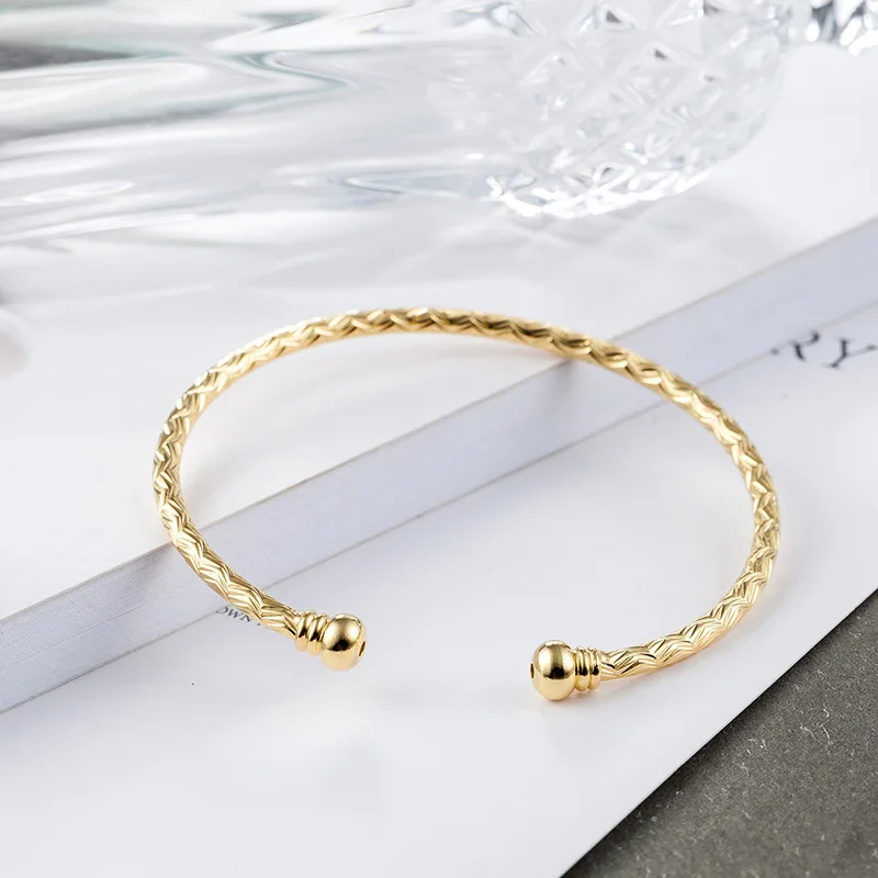 

Buyee 925 Sterling Silver Female Simple Bangles Circle Elegant Pattern Bangles for Women Excellent Fashion Fine Jewelry Gift
