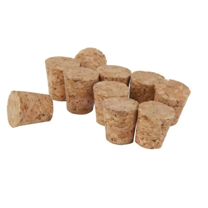 10pcs High Quality Wood Wine Glass Bottle Stopper Kettle Pudding Container Cork Cap Burette Buret Tube Lid 7 Sizes