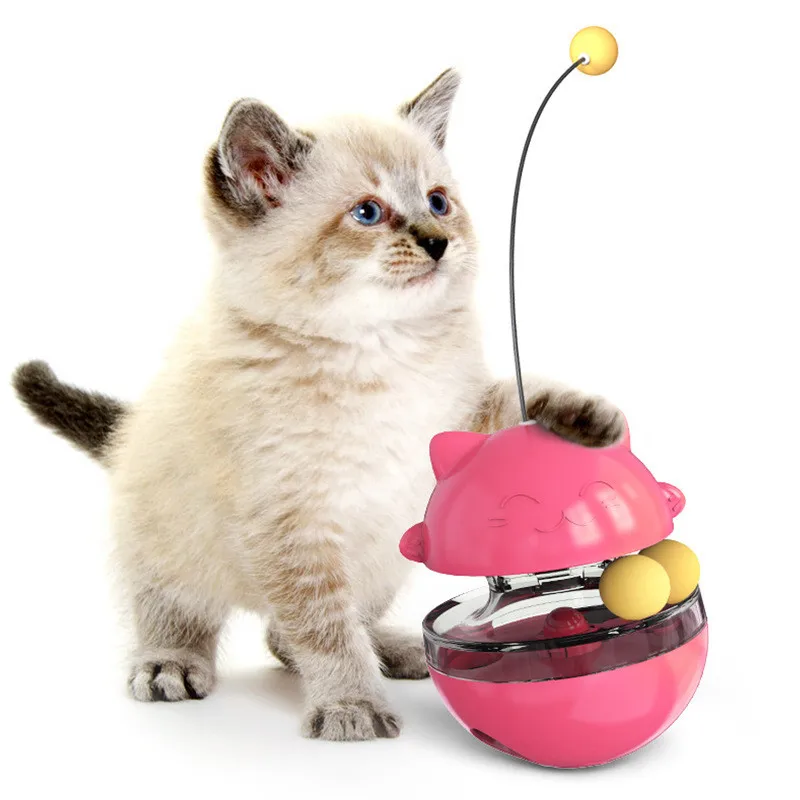 Pet Supplies Cat To Spin Toy Leakage Ball To Tease Cat Stick Toys Cat Toys Interactive Catch Me Automatic Pet Feeder Tumbler