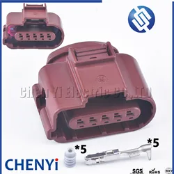 Brown 5 Pin Automotive waterproof connector Exhaust damper oil pump bumper Oxygen sensor plug 8K0 973 705B 8K0973705 8K0973705B