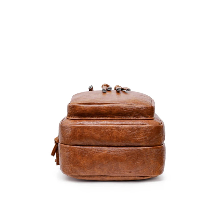Yogodlns Vintage Umhängetasche Frauen Weiche PU Leder Schulter Tasche Multifunktions Umhängetasche Kleine Quadratische Tasche Große Kapazität Tasche – Detail 10