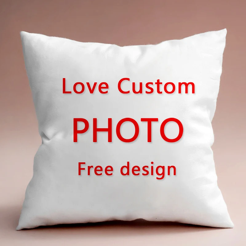 

Picture customization DIY Printed Pillow Case 45x45cm Home Decorative Gift Outdoor Cushions Square Pillowcase