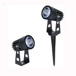 Iluminación LED para jardín, lámpara de césped con puntas para exteriores, 1W, 3W, impermeable, focos para caminos de jardín, CA de 110V, 220V, CC de 12V