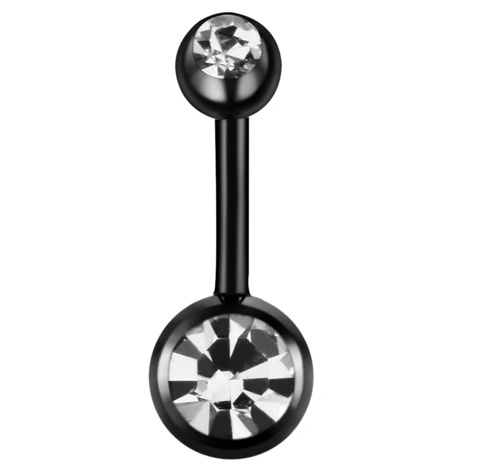 5Pcs/lot Stainless Steel Navel Piercing Crystal Belly Button Rings Rhinestone Belly Piercing Nombril Ombligo Women Body Jewel