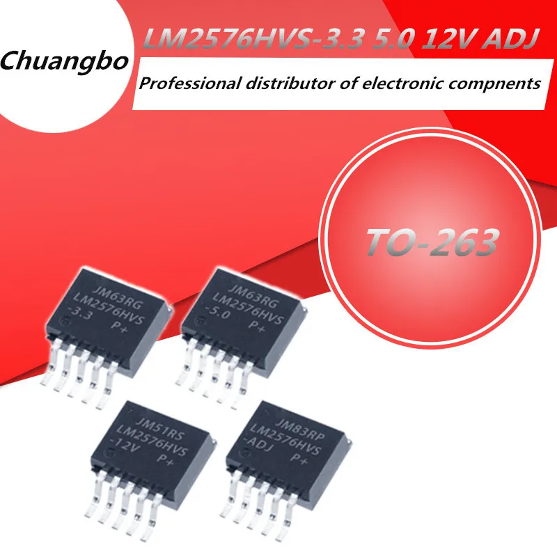 5pcs LM2576 TO-263 LM2576HVS-3.3V LM2576HVS-5V LM2576HVS-12V LM2576HVS-ADJ TO-263-5 MD switching regulator chip New In Stock