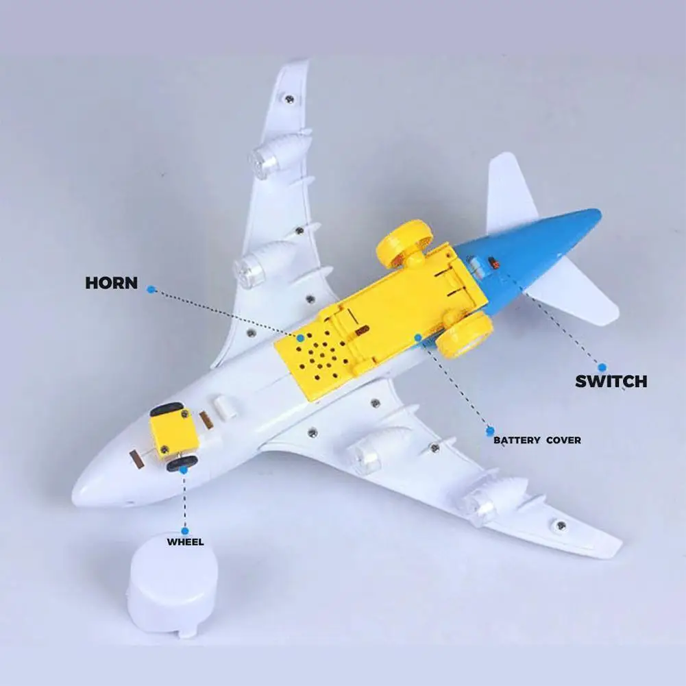 New Mini Airbus A380 Model Airplane Children Electric Flash Light Sound Toys Airbus Model Airplane Universal Toys For Children