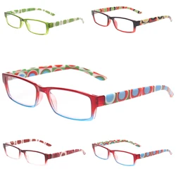 Reading Glasses Spring Hinge Fashion Print Flower Frame Women Reader Eyeglasses Diopter +1.0+2.0+3.0+4.0+5.0+6.0