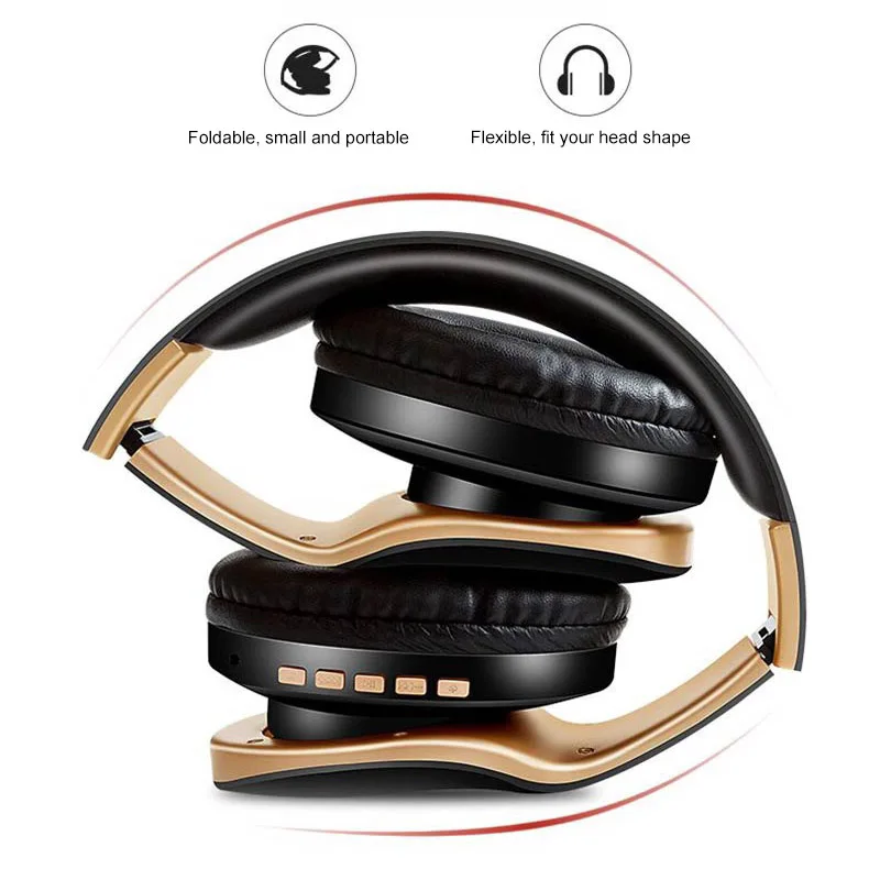 Wireless Headphones V5.0+EDR Bluetooth Headset For Mobile Phone Mp3 Foldable Stereo Noise Reduction Gaming Earphones