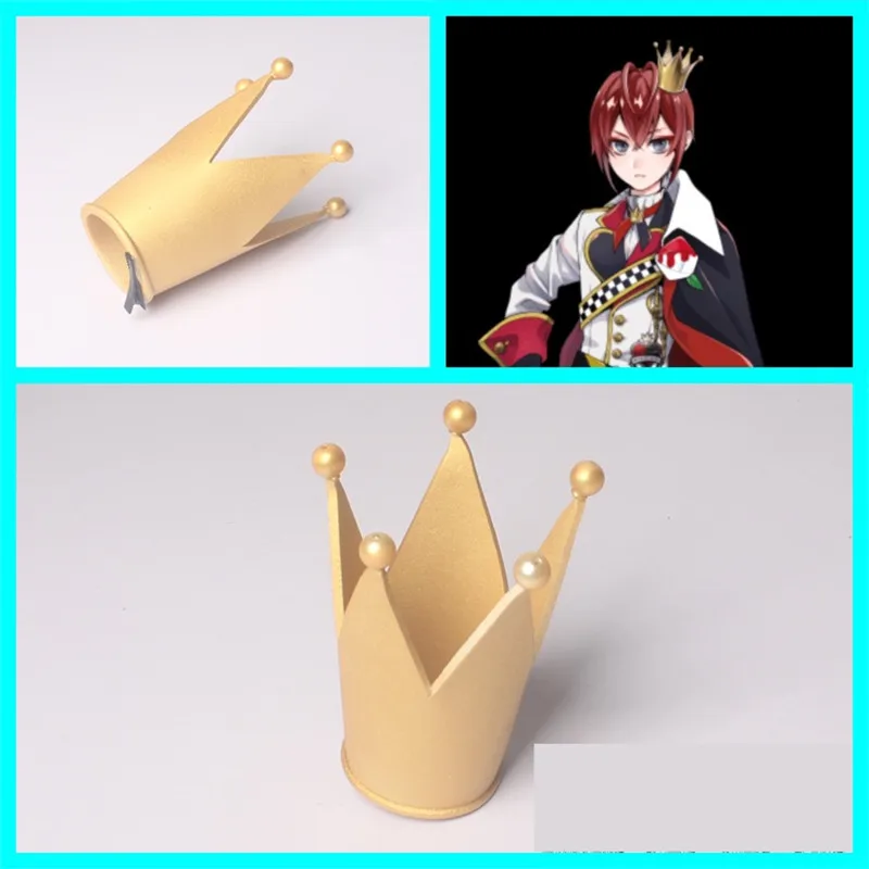 

1pcs Twisted Wonderland Riddle Rosehearts Crown Headwear Halloween Carnival Cosplay Costume Accessory Props