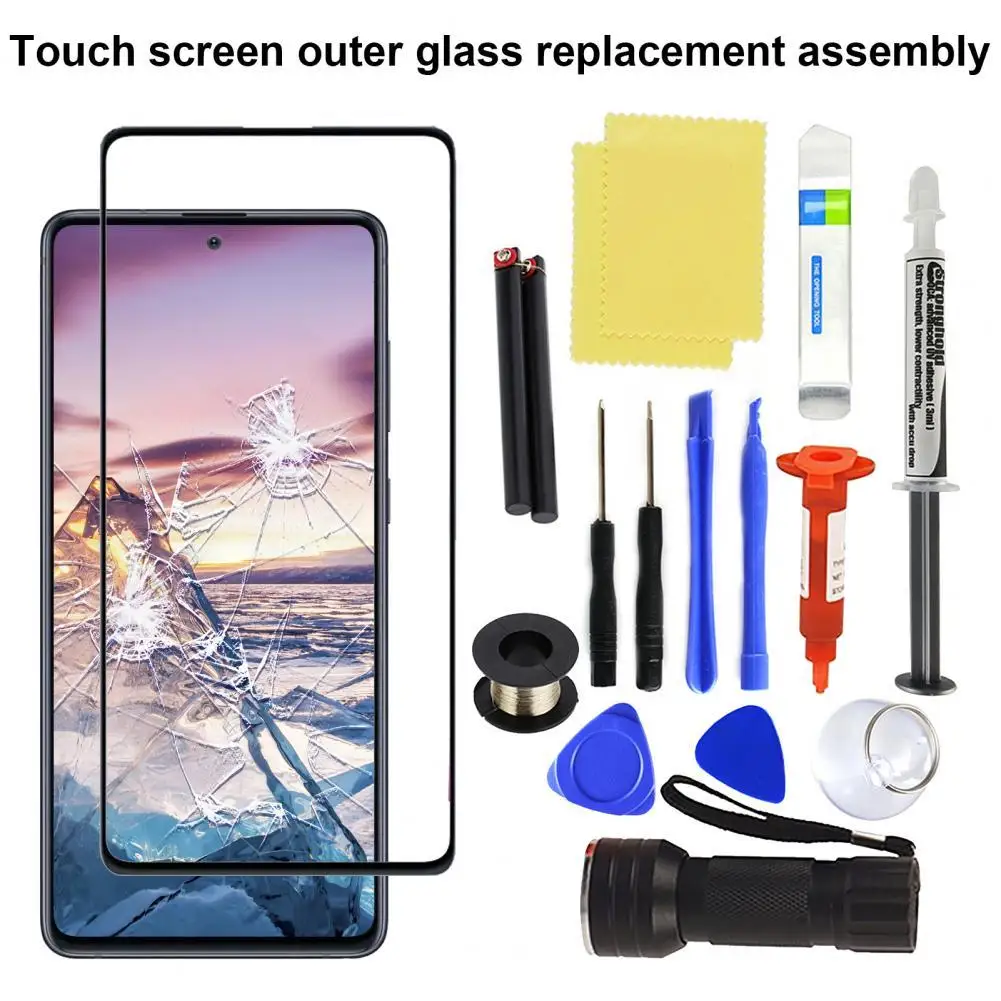 for Galaxy Note 10 Lite/S10 Lite/S20 FE Phone Glass Screen Ultra thin Front Outer Display Screen Replacement Repair Kit