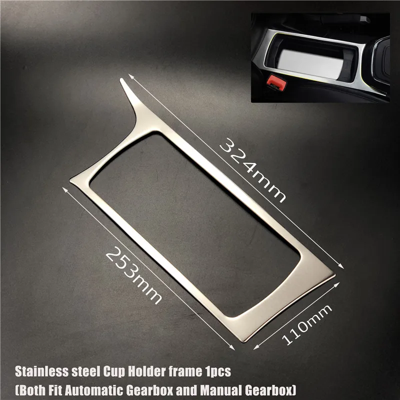 Cotochsun Car styling Stainless Steel Automatic Gearbox Cover Decorative Frame Sticker For Ford Focus 3 Mk3 2015-2018