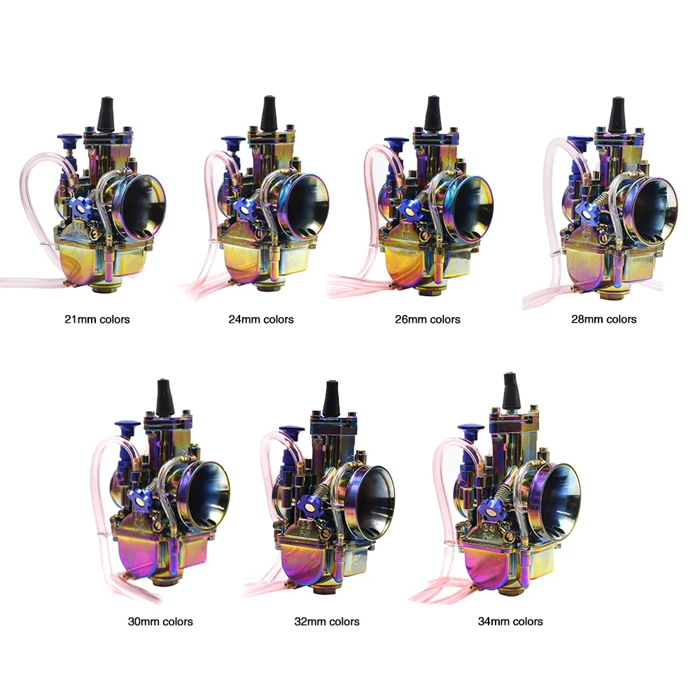 SCL Racing 1PC New Colorful 21 24 26 28 30 32 34mm PWK Keihin Carb Motorcycle Carburetor With Power Jet Moto 90cc-250cc