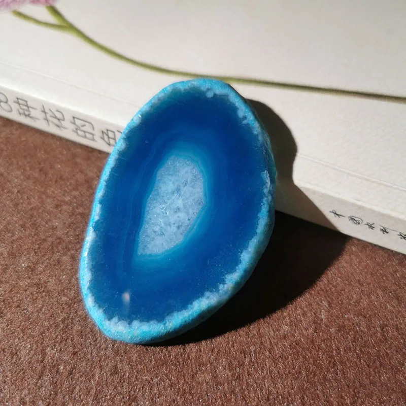 Original Real Agate Crystal Stone Slice for DIY Pendant Phone Holder Stand Bracket Coffee Coaster with Irregular Shape Stone