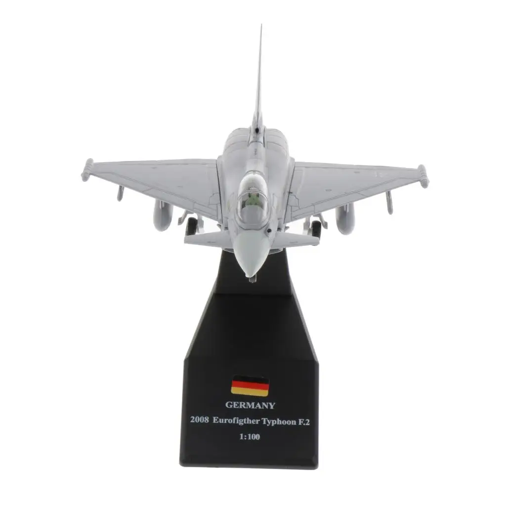 1:100 EF-2000 Eurofighter Typhoon Fighter Model & Display Stand Collection Gift EF 2000 Alloy Model Plane Mini Decorative Home