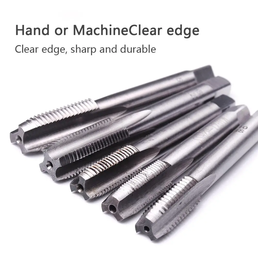 1pc 16 Sizes HSS Right Hand Metric Thread Tap HSS Screw Tap Drill Bit Machine Straight Shank Plug Tap M10 M12 M14 M16 M18 M20