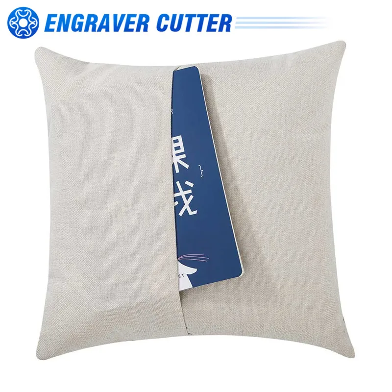 50PCS 35x35cm Sublimation Blank Linen Pocket Pillow Case Cushion Cover High Quality