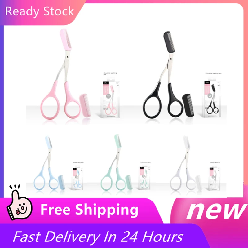 

Eyebrow Trimmer Scissor with Comb Facial Hair Removal Grooming Shaping Shaver Cosmetic Makeup Accessories