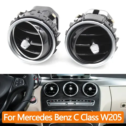 메르세데스 벤츠 C 클래스 W205 GLC W253 용 전면 중앙 왼쪽 오른쪽 후면 에어컨 AC 벤트 아울렛 어셈블리 2058300301