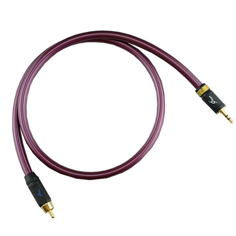 MPS M-880 6N single crystal copper silver plated 75 ohm digital coaxial cable 3.5mm to RCA coaxial