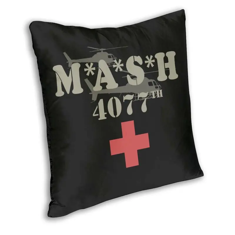 MASH 4077th Square Pillowcover Home Decor Cushions Army Tv Show Throw Pillow Case for Living Room Double-sided Printing