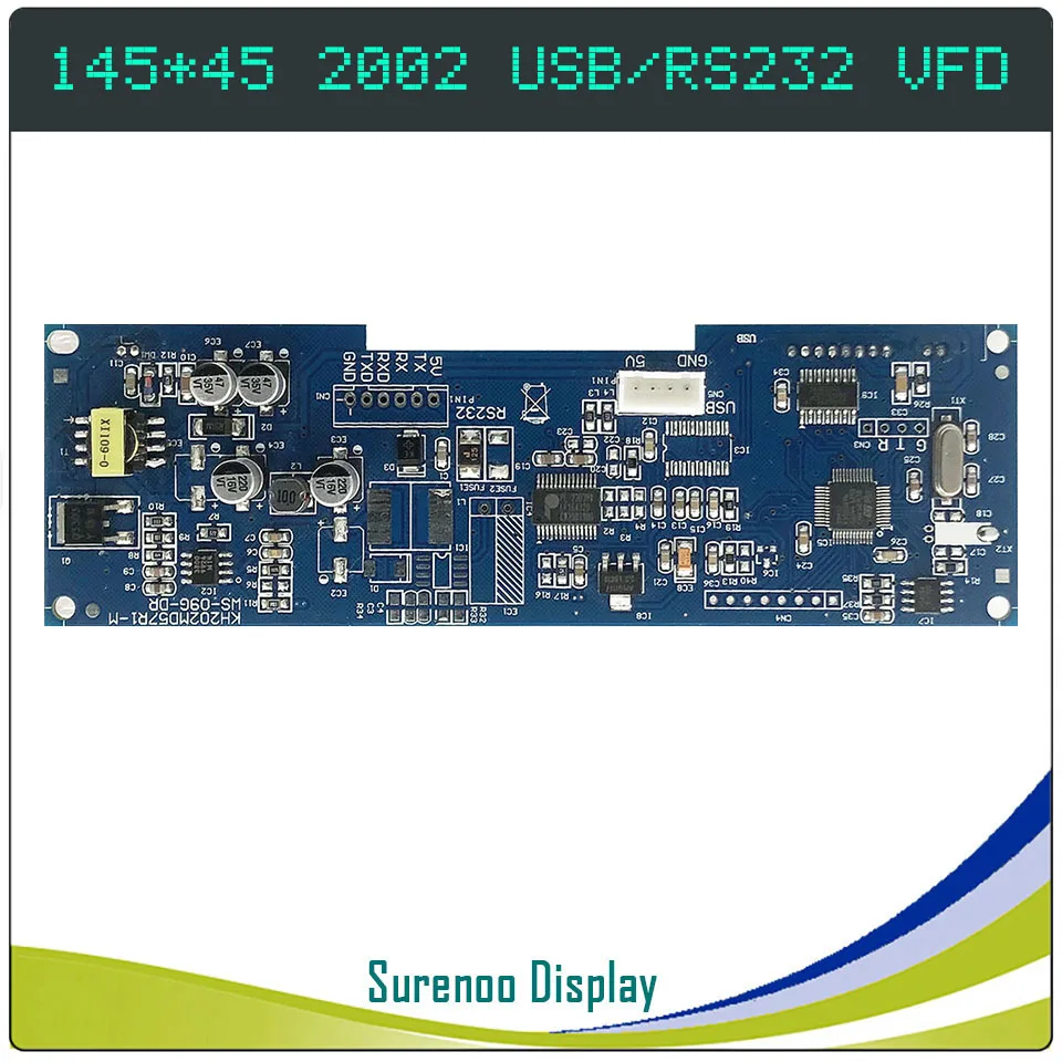 145.00*45.00MM 2002 20X2 202 USB / RS232 USB2LCD POS VFD Display LCD Module Screen Panel for AIDA64