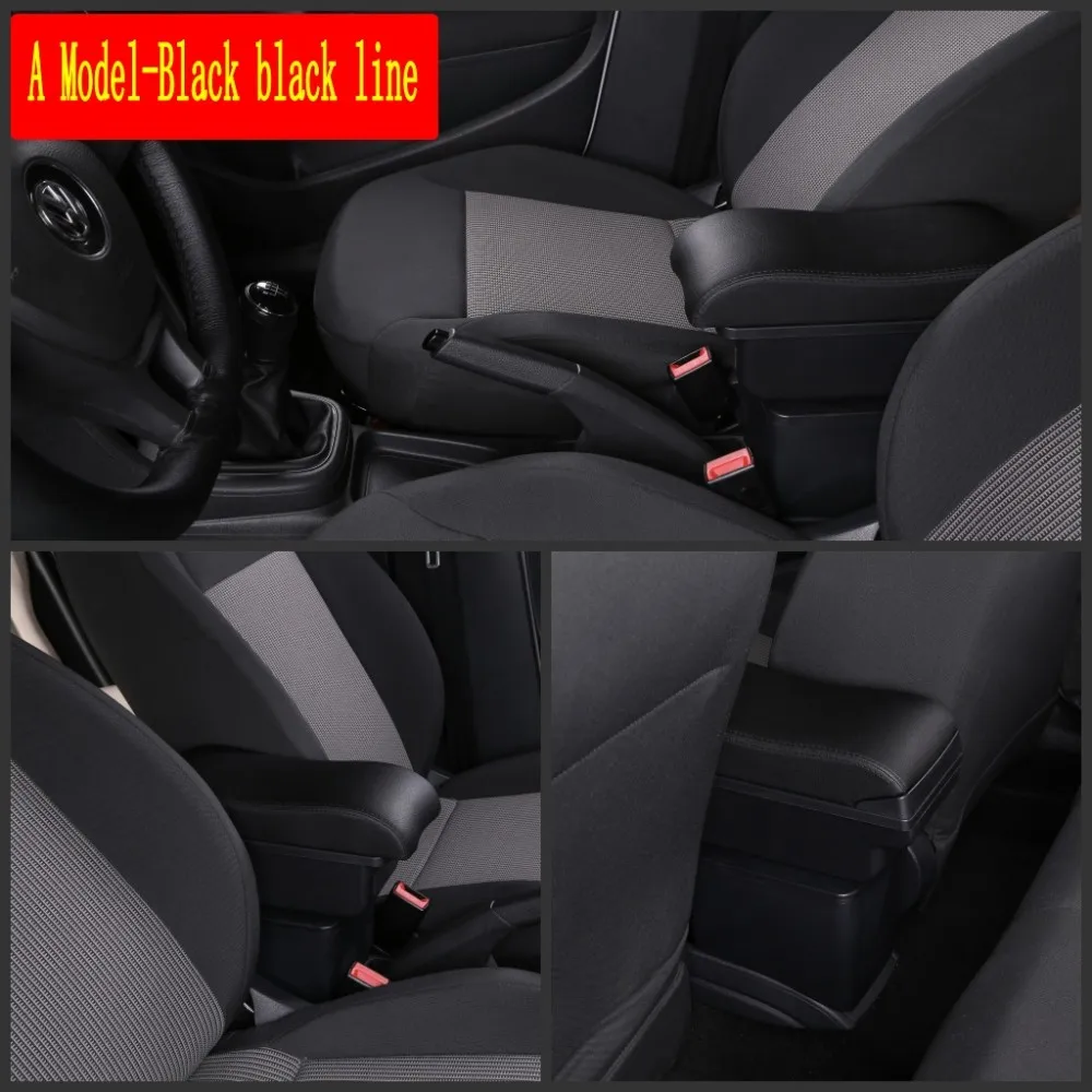 Arm Rest For Skoda Fabia Roomster MK2 Armrest Box Center Console Central Store Content Storage with Cup Phone Holder USB