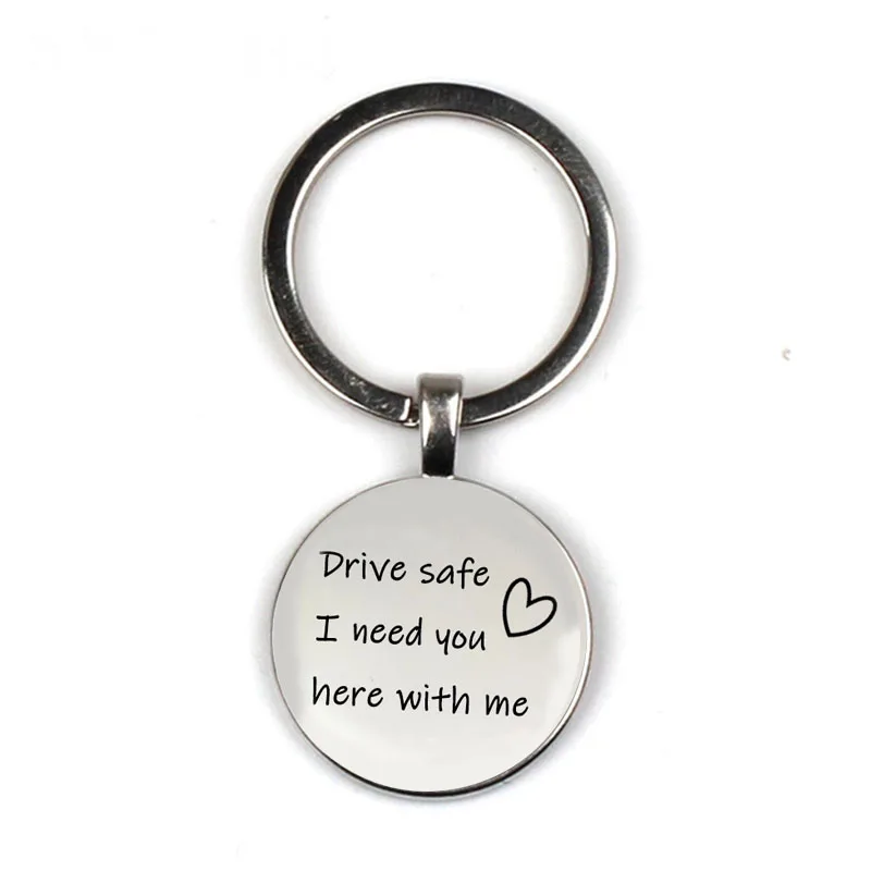 Simple Key Ring Drive Safety I Need You And Me Pendant Key Chain Jewelry Best Gifts For Men And Women