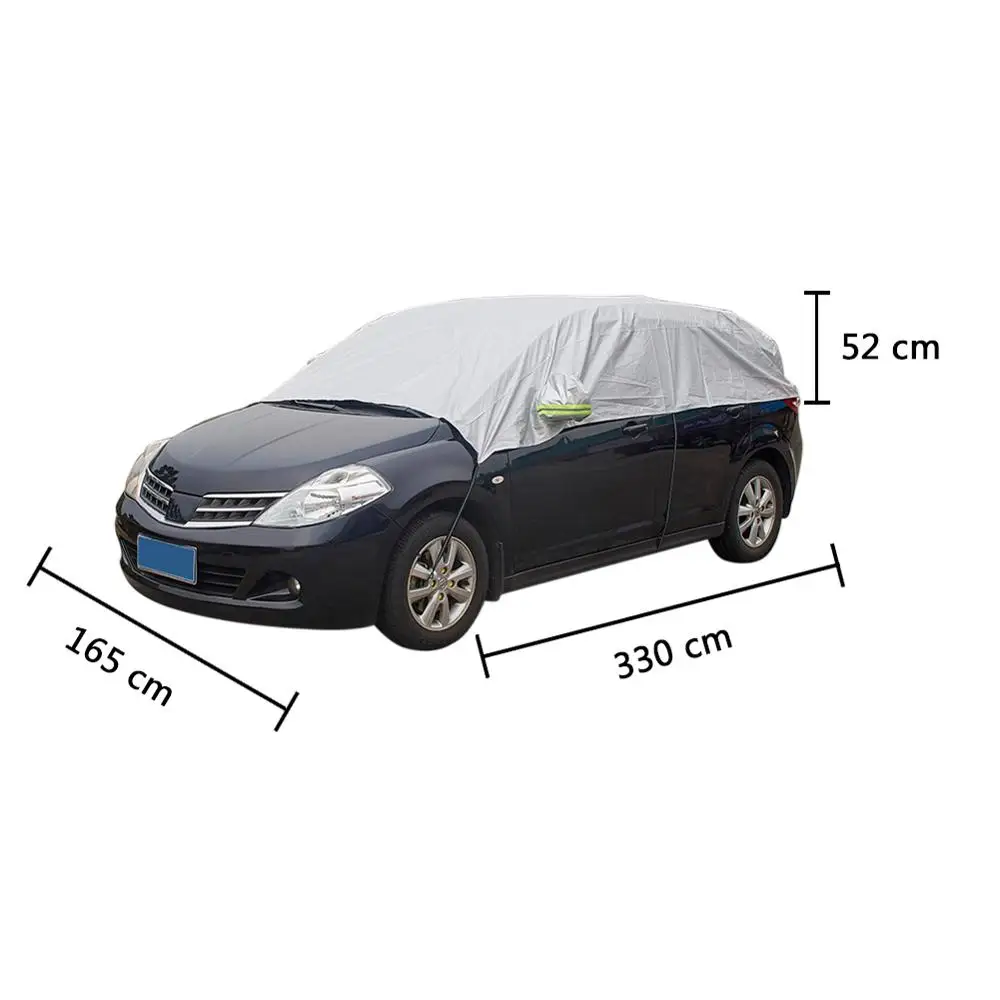 Small Car Top Cover UV Protection Waterproof Outdoor Indoor Shield for Hatchback Dust Proof Half Body Covers