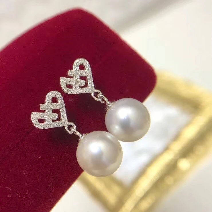 

Heart 925 Sterling Silver Earrings Findings Settings Base Mountings Parts Mounts for Coral Pearls Agate Crystal Stones Beads