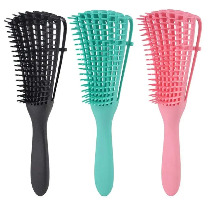 1 Pcs Massage Comb Black/Pink Hair Brush Scalp Women Detangle Hairbrush Comb Health Care Reduce Fatigue Eight Claw Comb