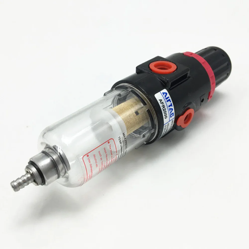 AFR2000 Air Pressure Reducing Regulator Water Oil Separator Trap Filter Lubricators Compressor with 4 6 8 10 12mm Quick Fittings