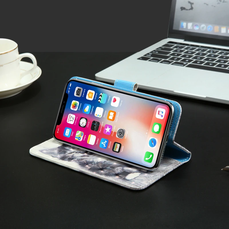 3D flip wallet Leather case For Sony Xperia Z5 Z1 Z3 Compact Premium Z2 C3 E3 T3 M2 Aqua T2 Ultra Dual C SP ZL ZR LTE Phone Case