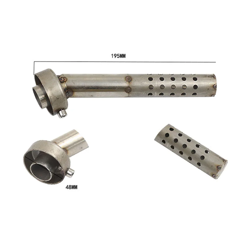 48mm Universal Motorcycle Exhaust  Muffler Adjustable DB Killer  Metal For Motorbike MF002 Road Bike MF010 175MM