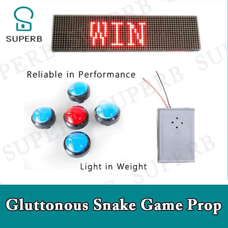 دعامة رائعة لغرفة الهروب، دعامة لعبة الأفعى اللزجة، أكل جميع الأطعمة على اللوحة لفتح دعامة لعبة الحياة الحقيقية