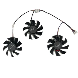 3Pcs/Set PLA08015S12HH T128015BU,Ventilateur de carte graphique,refroidisseur de GPU,pour ASUS TUF3 RX 5700 XT O8G GAMING OC,pour ASUS TUF GTX 1660 GAMING X3,pour ASUS TUF3 GTX 1660S O6G GAMING OC