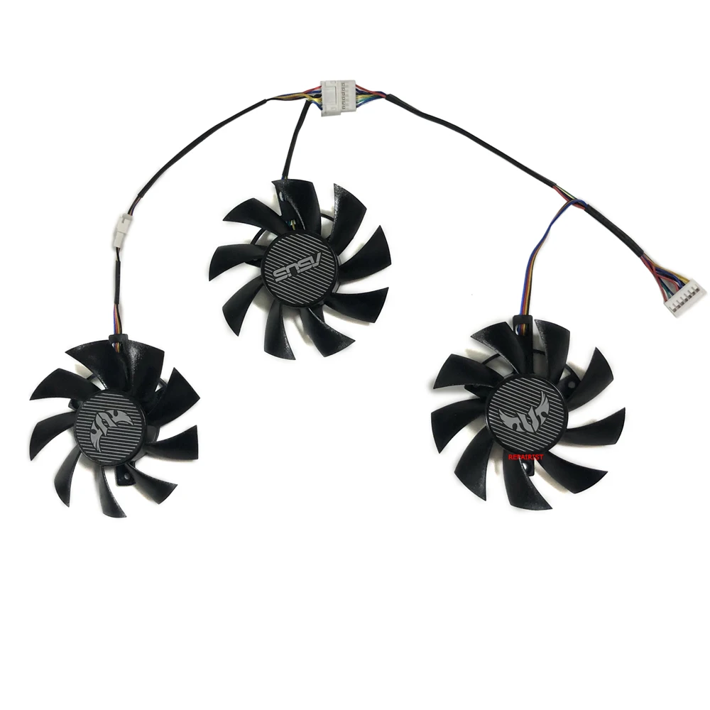 3Pcs/Set PLA08015S12HH T128015SU,Wentylator kart graficznych,VGA wentylator,dla ASUS TUF3-RX 5700 XT-O8G-GAMING OC,dla ASUS TUF GTX 1660 GAMING X3,dla ASUS TUF3-GTX 1660S-O6G-GAMING OC