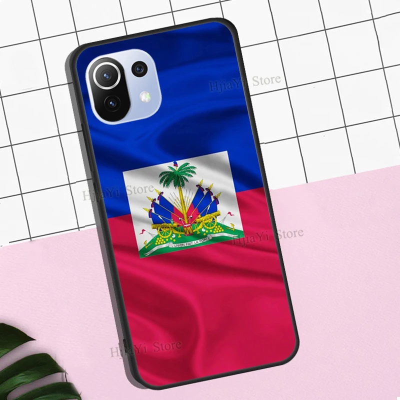 Haiti Haitian Flag For Xiaomi Mi 11 Lite 9T 10T Pro A3 Mi Note 10 Lite Case For POCO F3 F2 M3 X3 Pro Fundas