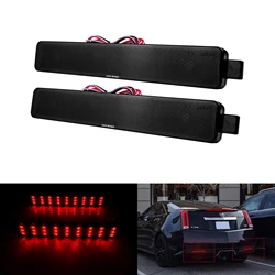 ANGRONG For Cadillac CTS Buick Enclave 08-13 Bumper Reflector LED Tail Brake Stop Light Black Lens