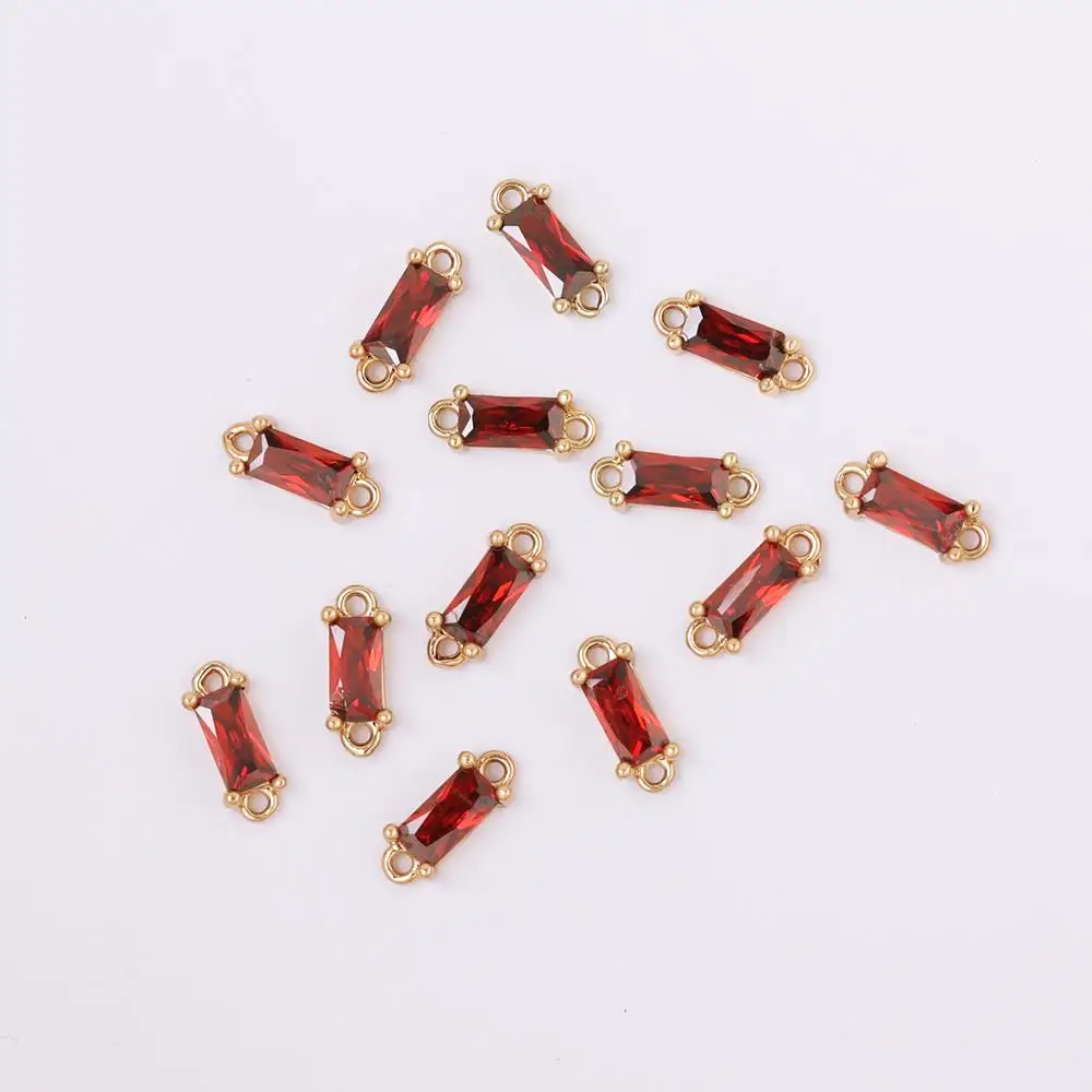 HAOSAW 6 قطعة 4*10 مللي متر الاكسسوارات والمجوهرات/الكريستال موصلات/DIY/يدوية/تشيكوسلوفاكيا سحر/مستطيل الشكل/مجوهرات العثور مكونات