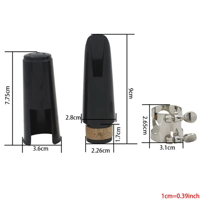 Clarinet Mouthpiece with Ligature and Plastic Cap~black