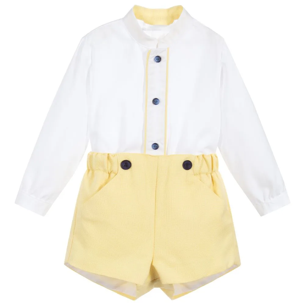 2Pcs Summer Toddler Baby Boys Clothes Set Spanish Newborn Gentleman Suit Kids Short Sleeve Shirt Shorts Outfit Baby Boy Clothing