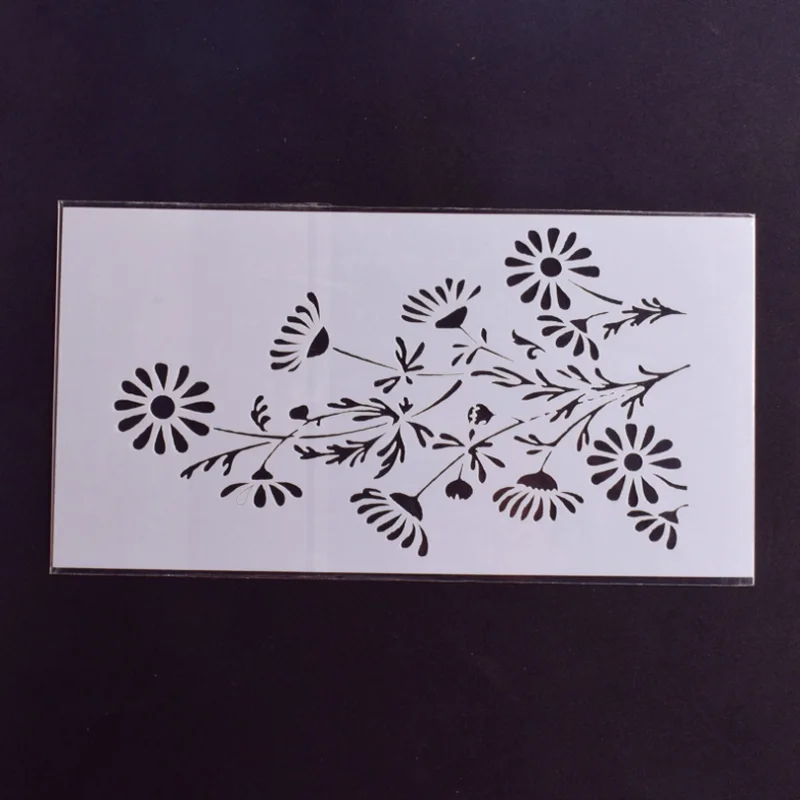 1pc Daisy Flower Stencil DIY Walls Layering Painting Template Decoration Scrapbooking Embossing Supplies Reusable