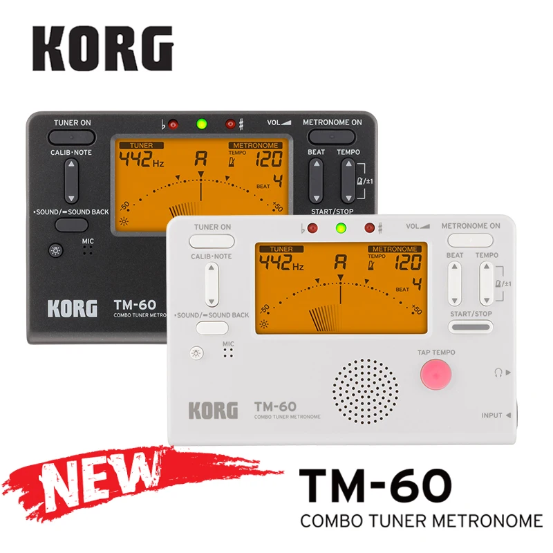 KORG TM60 TM60C Tuner Metronome Wind/ Guitar/ Ukulele/ Saxophone/ Violin/ Flute Tuner Universal Metronome (CM300 Can be choose)