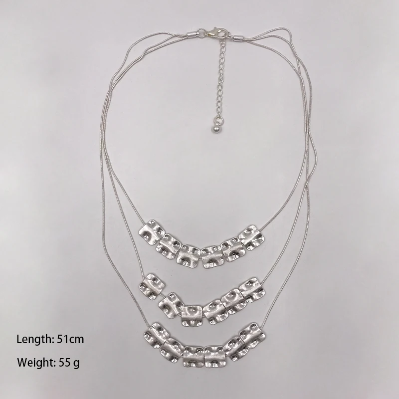 Boho Vintage Triple Layered Snake Chain Necklace for Women