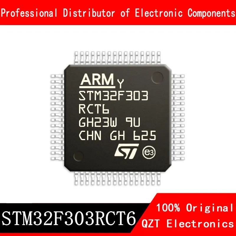 Microcontrolador MCU original STM32F303RCT6 STM32F303 LQFP64, 5 unids/lote, en Stock